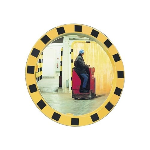 SPL Sicherheits-/Verkehrsspiegel D.600mm Kunststoff,gelb/schwarz f.2 Richtungen