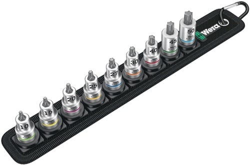 WERA Schraubendrehereinsatzset Belt B 3 Torx 9-tlg.Antr.10mm (3/8) Zoll WERA