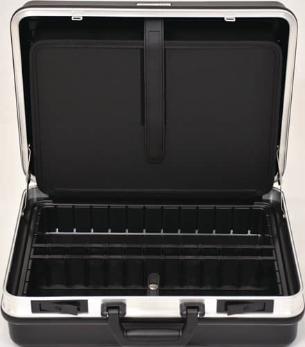TECWERK Schalenkoffer B490xT188xH365mm m.Wkz.taschen 24,5l ABS-Ku.Alu-Rahmen TECWERK