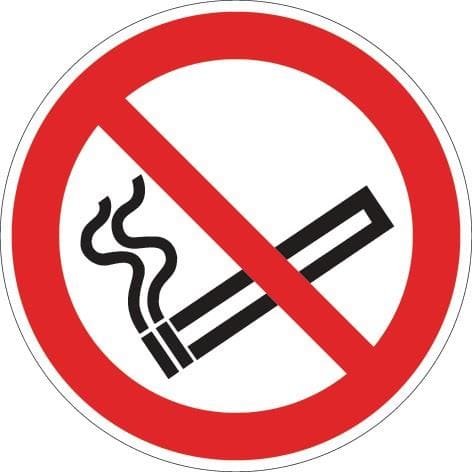 Nordwest Verbotszeichen ASR A1.3/DIN EN ISO 7010 Rauchen verboten Ku.