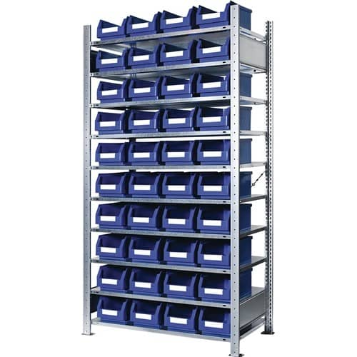 KAPPES Steckregal H2000xB1000xT400mm Grundregal 10 Stahl-Bd.40xGr.4 blau KAPPES