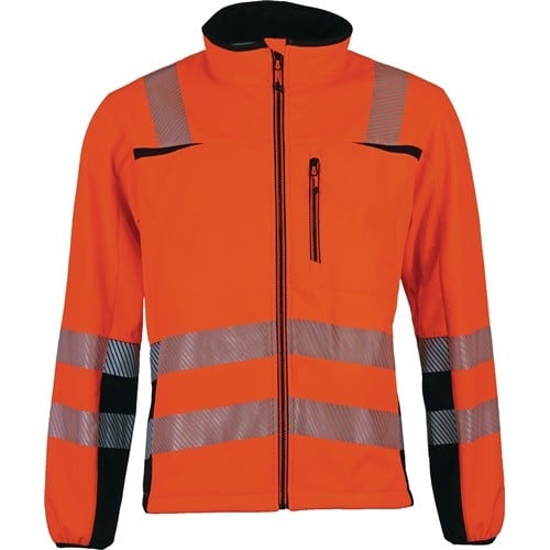 PREVENT TRENDLINE Warnschutz-Softshelljacke Prevent® Trendline Gr.L orange/schwarz