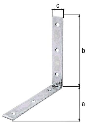 GAH Stuhlwinkel L.150x150mm B.25mm S.3mm STA sdmverz.Loch-D.6,5mm GAH