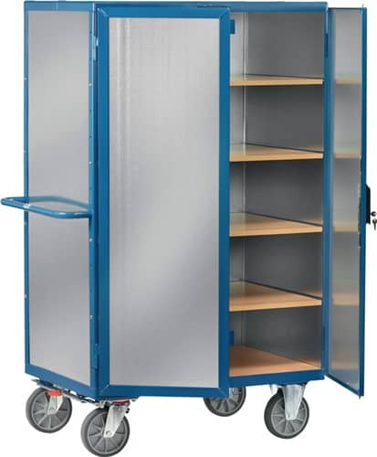 FETRA Etagenwagen L1170xB745xH1792mm Trgf.750kg 4Etagen Stahlblech,m.Flügeltür TR