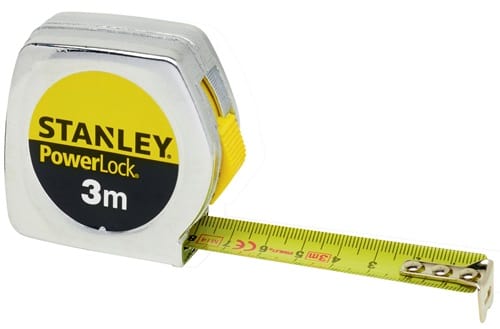 STANLEY Taschenrollbandmaß PowerLock® L.3m B.12,7mm mm/cm EG II Ku.Clip SB