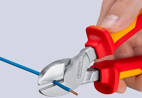 KNIPEX Kraftseitenschneider L.200mm VDE Form 0 m.Öse