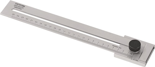 TECWERK Streichmaß 250mm m.flachem Schieber INOX TECWERK