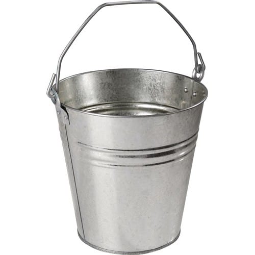Nordwest Eimer 9,5l Stahlblech,verz.silber D.280mm H.280mm