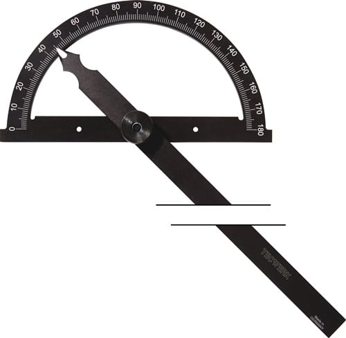 TECWERK Winkelmesser Gradbogen-D.80mm Schenkel-L.120mm TECWERK