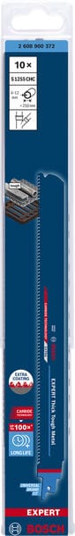 BOSCH EXPERT ‘Thick Tough Metal’ S 1255 CHC Säbelsägeblatt, 10 Stück. Für Säbelsägen