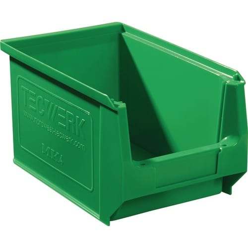TECWERK Sichtlagerkasten L230/200xB150xH130mm PE grün TECWERK