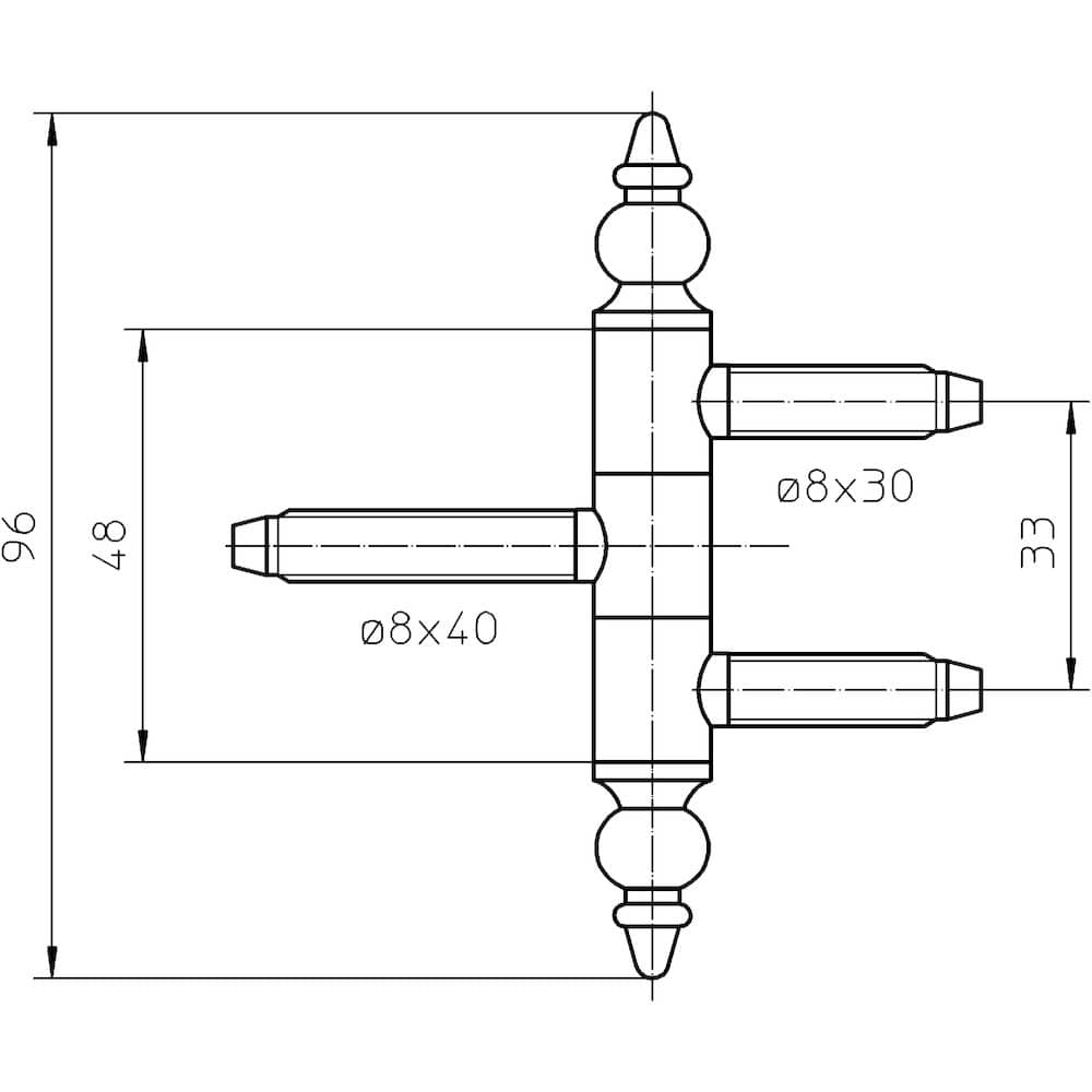 SIMONSWERK Einbohrband BAKA® C 1-13 ZK, Stahl,