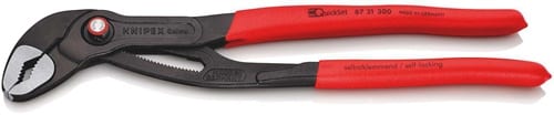 KNIPEX Wasserpumpenzange Cobra® L.300mm Spann-W.60mm pol.Ku.-Überzug Quick Set KNIPEX