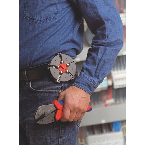 KNIPEX Crimpzange MultiCrimp® L.250mm 5 Wechseleinsätze KNIPEX