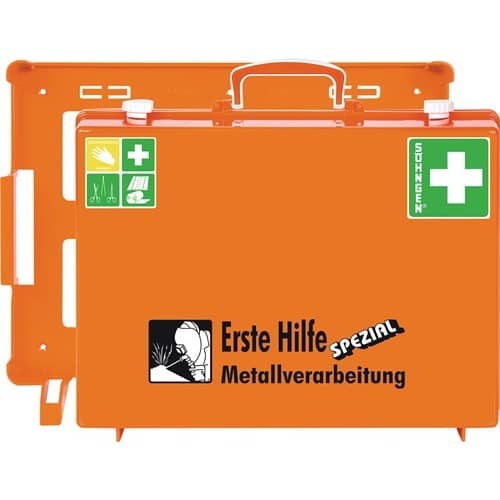 SÖHNGEN Erste Hilfe Koffer Beruf SPEZIAL Metallverarbeitung B400xH300xT150ca.mm orange