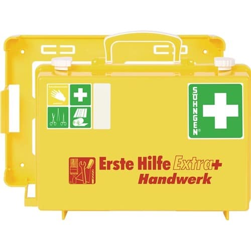 SÖHNGEN Erste Hilfe Koffer Extra+ Handwerk leuchtgelb B310xH210xT130mm
