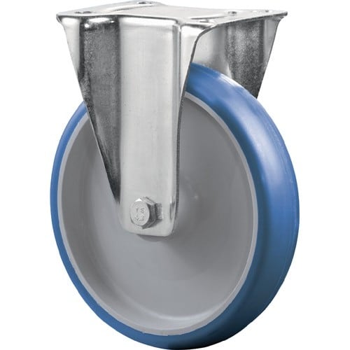 BS ROLLEN Bockrolle D.80mm Trgf.100kg Polyurethan,blau Platte L104xB80mm BS ROLLEN