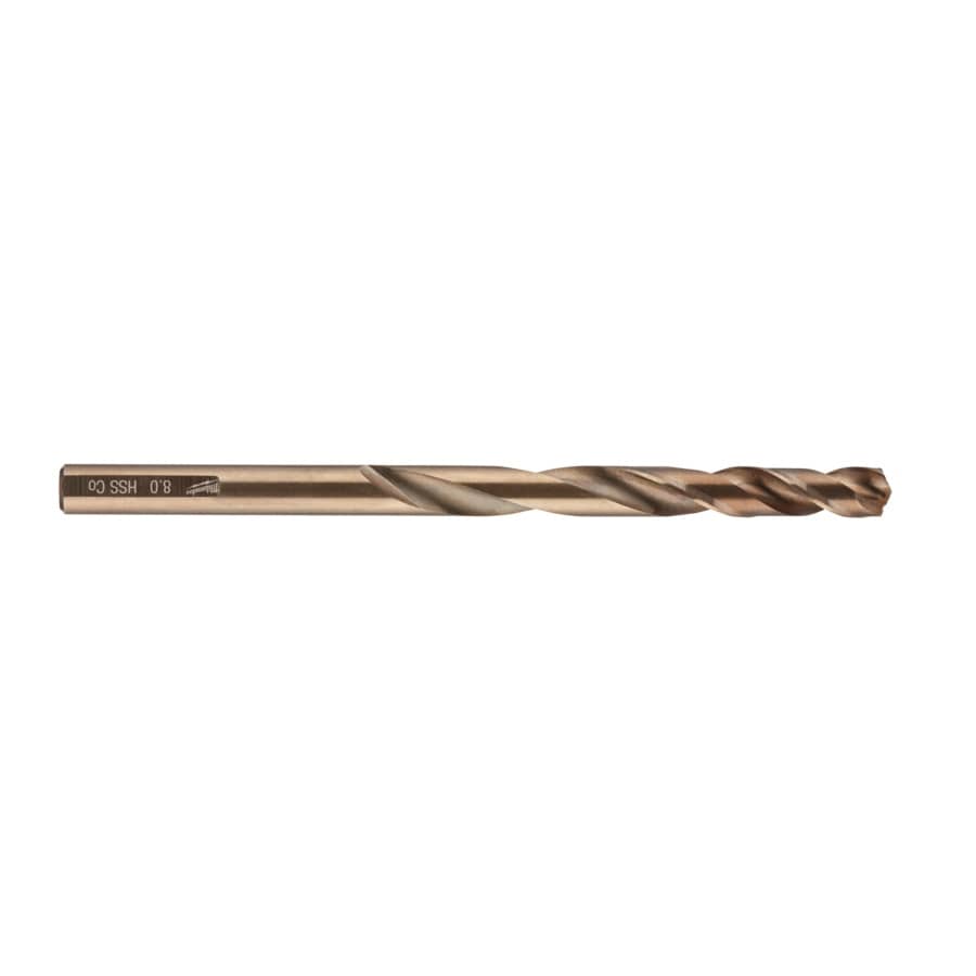 MILWAUKEE 8,0 x 117 mm, HSS-G Co HSS-G RED COBALT Metallbohrer DIN 338