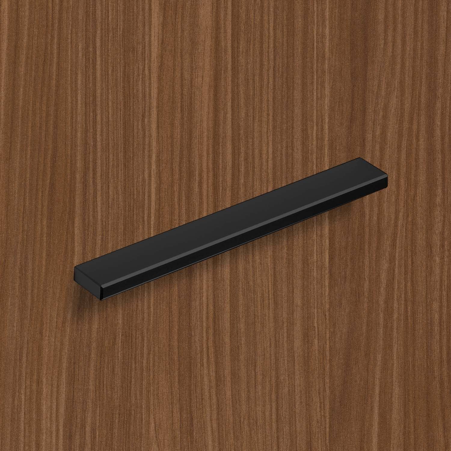HETTICH Griffleiste Stabia, Bohrabstand 96 mm, L 108 mm, B 8 mm, H 20 mm, Schwarz matt, 9345441