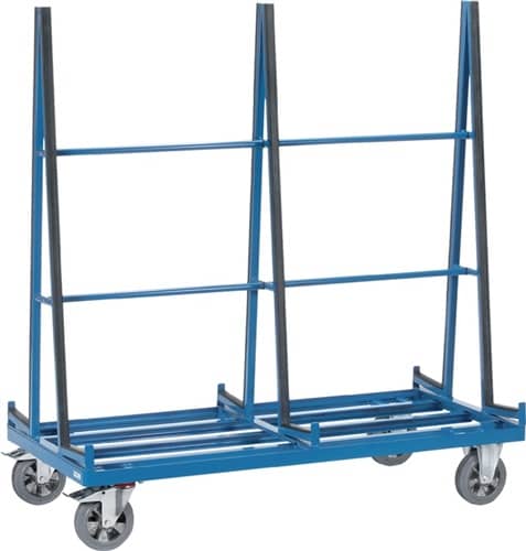 FETRA Glas/-Plattenwagen zweis.Ladefl.-L2000xB800mm STA brillantblau Trgf.1200kg
