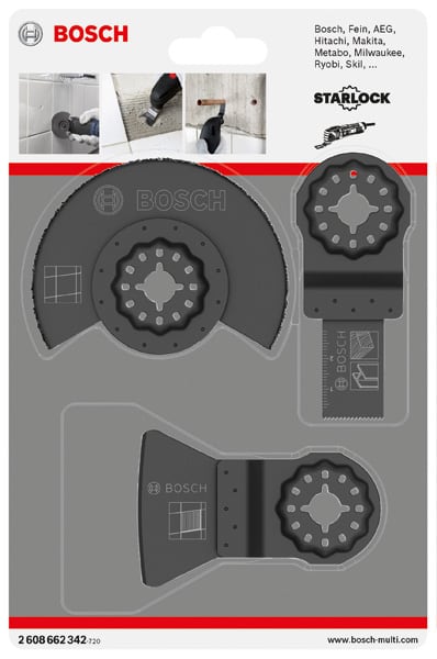 BOSCH Fliesen-Basis-Set für Multifunktionswerkzeuge, 3-teilig