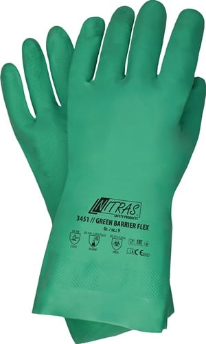 NITRAS SAFETY Chemikalienschutzhandschuhe Green Barrier Flex Gr.8 grün EN 388,EN 374
