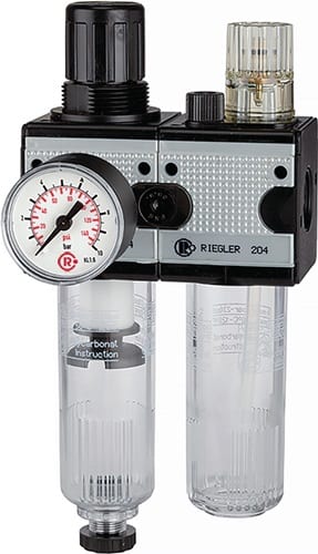 RIEGLER Wartungseinheit MULTIFIX Gew.G 1/4 Zoll HA BG I 2-tlg.1200l/min B.92,8mm RIEGLER
