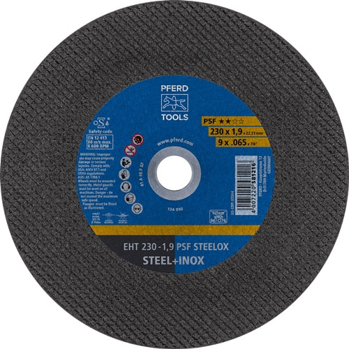 PFERD TOOLS Trennscheibe PSF STEELOX D230x1,9mm ger.INOX Bohr.22,23mm PFERD