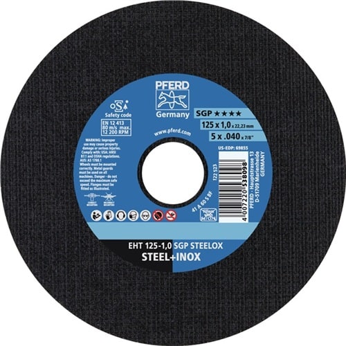 PFERD TOOLS Trennscheibe SGP STEELOX D125x0,8mm ger.INOX Bohr.22,23mm PFERD