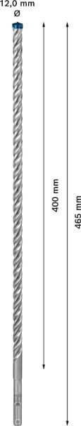 BOSCH EXPERT SDS plus-7X Hammerbohrer, 12 x 400 x 465 mm. Für Bohrhämmer