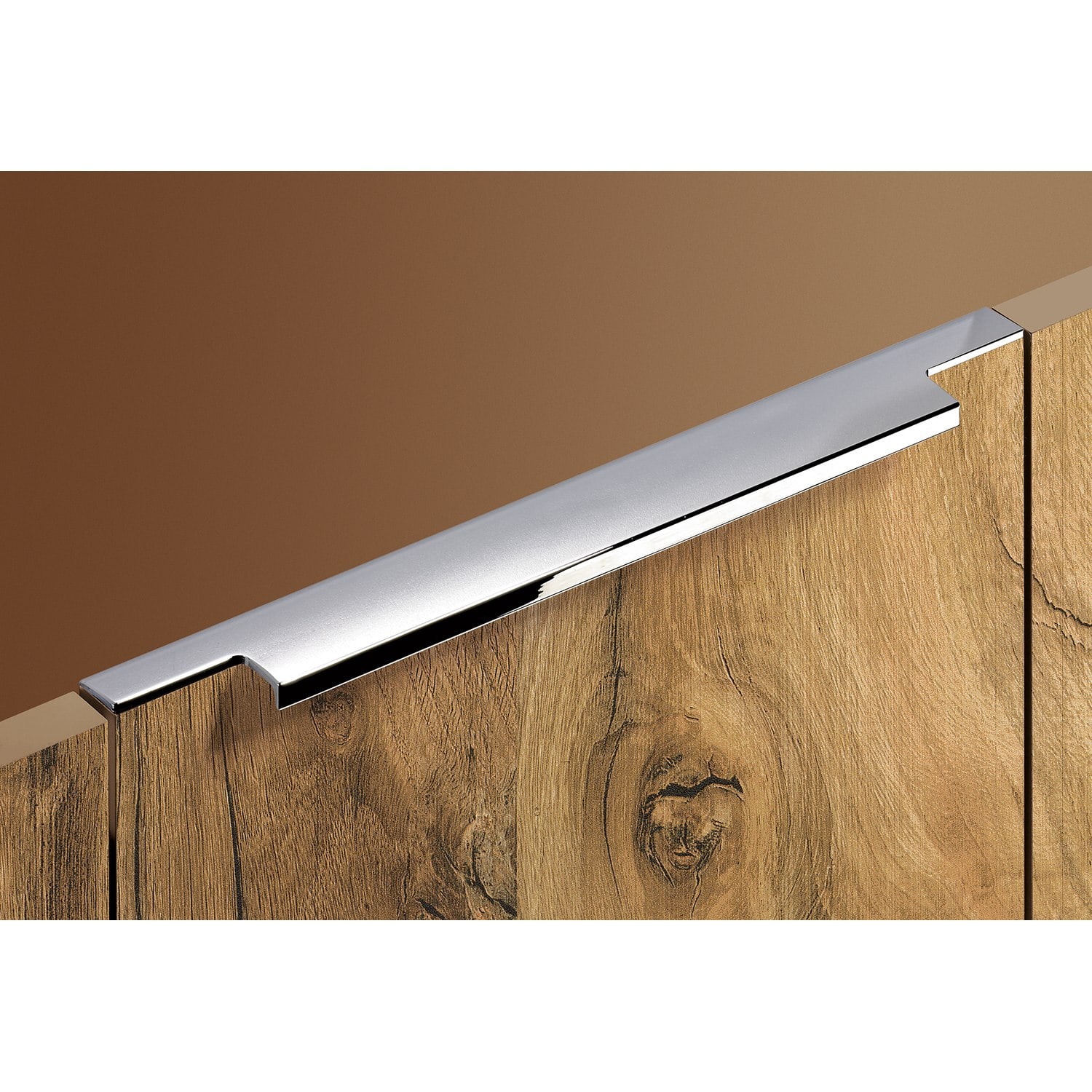 HETTICH Griffleiste Lamezia, L 395 mm, B 39 mm, Verchromt glanz, 9105803
