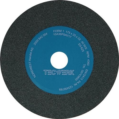 TECWERK Schleifbockscheibe Ø175xB25x32mm 36 Form A NK,, TECWERK