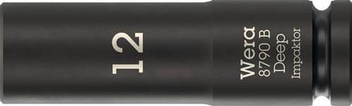 WERA Steckschlüsseleinsatz 8790 B Impaktor Deep 3/8 Zoll 12mm L.63mm WERA