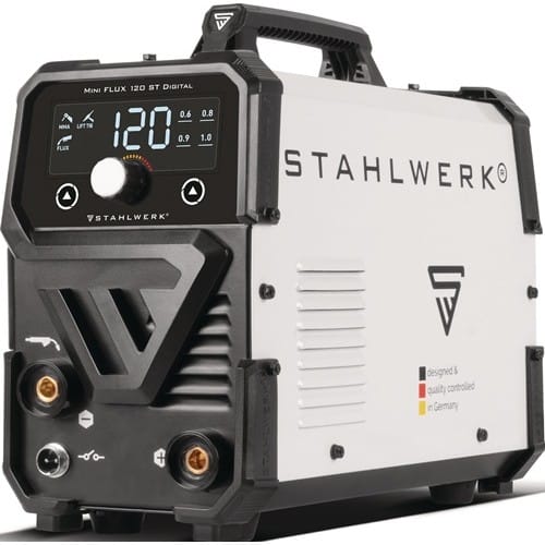 STAHLWERK Fülldrahtschweißgerät Mini FLUX 120 ST Digital m.Zub.20-120 A gasg.STAHLWERK