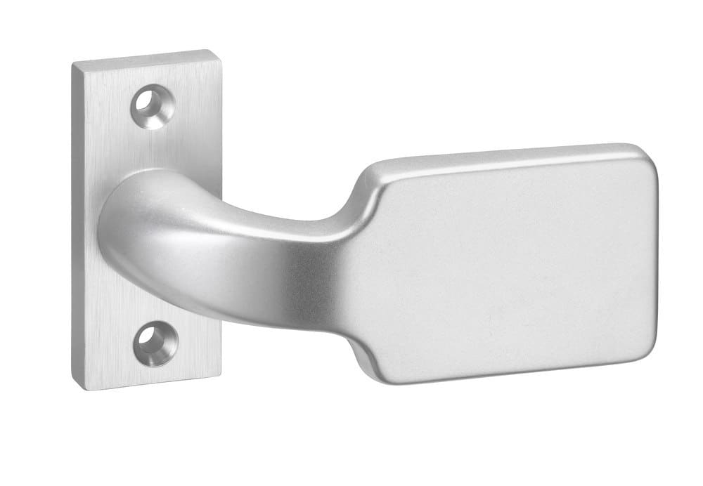 EDI Knopf auf kantiger Rosette Vesta 1316, Aluminium