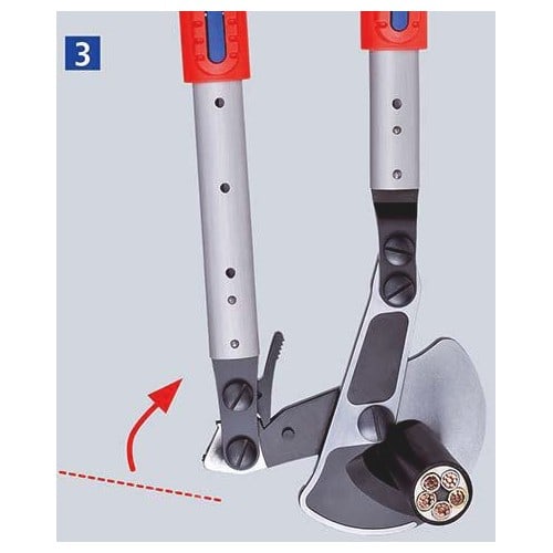 KNIPEX Kabelschere Werkzeuglänge 570-770mm Kopf brün.2K-Hülle KNIPEX