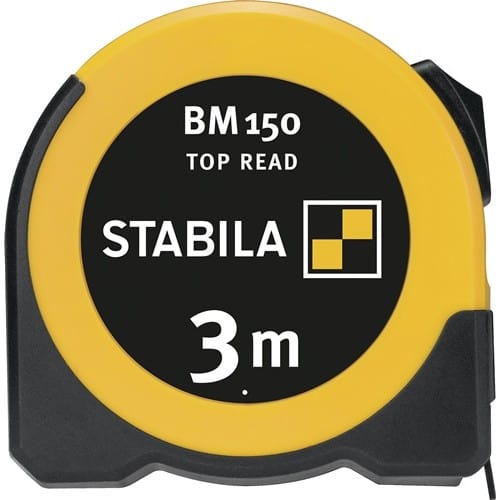 STABILA Taschenrollbandmaß BM 150 L.3m B.16mm mm/mm EGII ABS/TPE Festst.STABILA
