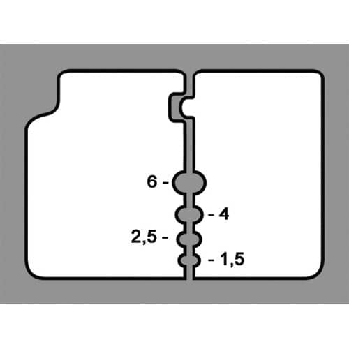 KNIPEX Präzisionsabisolierzange L.195mm 0,14-6 (AWG 26-10)mm² Mehrkomp.-Hüllen KNIPEX