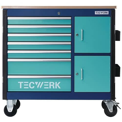 TECWERK Rollwerkbank PLUS 2.0 T Außen-B1090xT500xH1055mm Schubl.7 30kg 500kg TECWERK