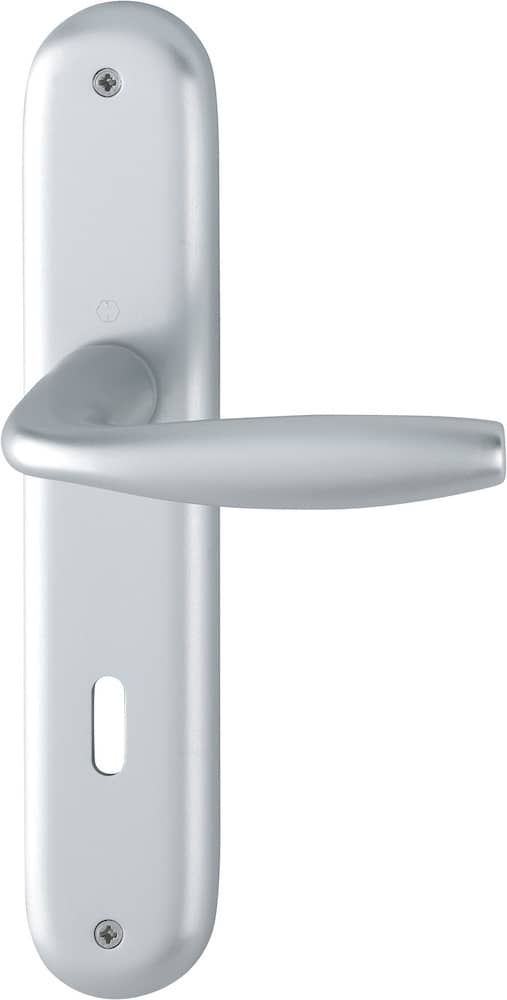 HOPPE® Drückergarnitur mit Langschild New York 1810/273P, Aluminium, 3272909