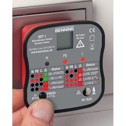 BENNING Steckdosentester SDT 1 z.Prüfung v.Schutzkon.steckd.BENNING
