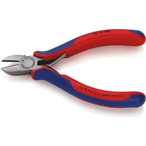 KNIPEX Seitenschneider L.125mm Form 1 Facette ja Kopf pol.Mehrkomp.-Hüllen KNIPEX