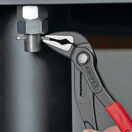 KNIPEX Wasserpumpenzange Cobra® ES L.250mm Spann-W.40mm grau atram.pol.