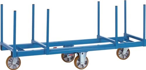 FETRA Langmaterialwagen L2000xB600mm STA blau Trgf.1500kg offener Rahmen m.8 Rungen