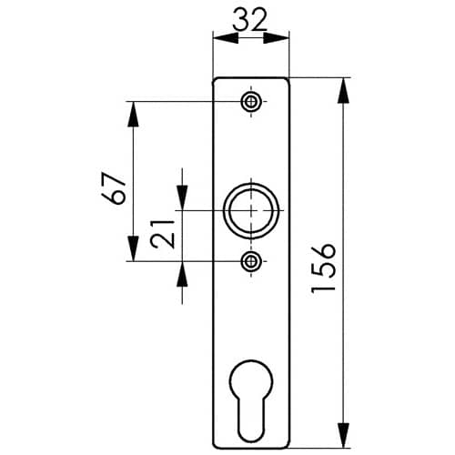 AMF Zylinderkurzschild 427Z VA ma PZ 72mm AMF
