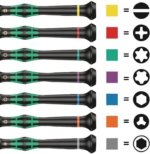 WERA Elektronik-Feinmechanik-Schraubendreher 2054 6-KT.2mm Klingen-L.60mm WERA