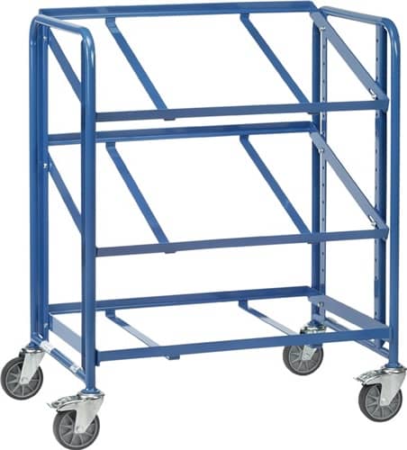 FETRA Eurokastenwagen Trgf.250kg f.6Kästen 400x600mm m.offenem Rahmen brillantblau