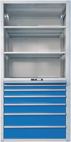LISTA Schubladenregal H2200xB1117xT706mm Grundregal Variante 3