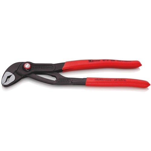KNIPEX Wasserpumpenzange Cobra® L.250mm Spann-W.46mm pol.Ku.-Überzug Quick Set KNIPEX