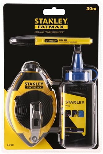 STANLEY Schlagschnurset FATMAX Schnur-L.30m Kunststoffgehäuse Schnelleinzug 3:1 STANLEY